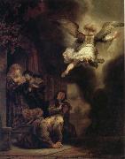 REMBRANDT Harmenszoon van Rijn The Archangel Raphael Taking Leave of the Tobit Family Germany oil painting artist